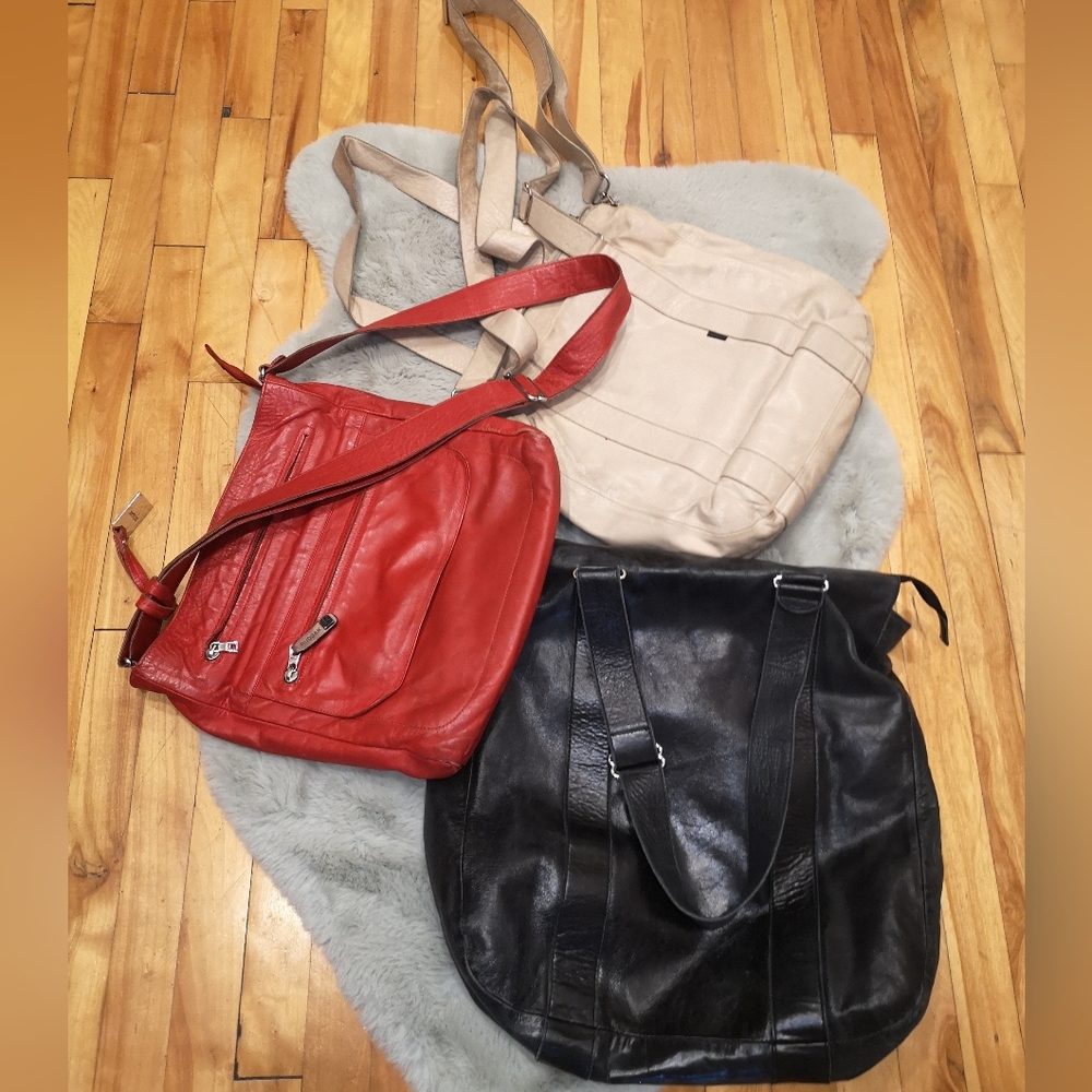 set of 3 rudsak leather bags - Picture 1 of 13